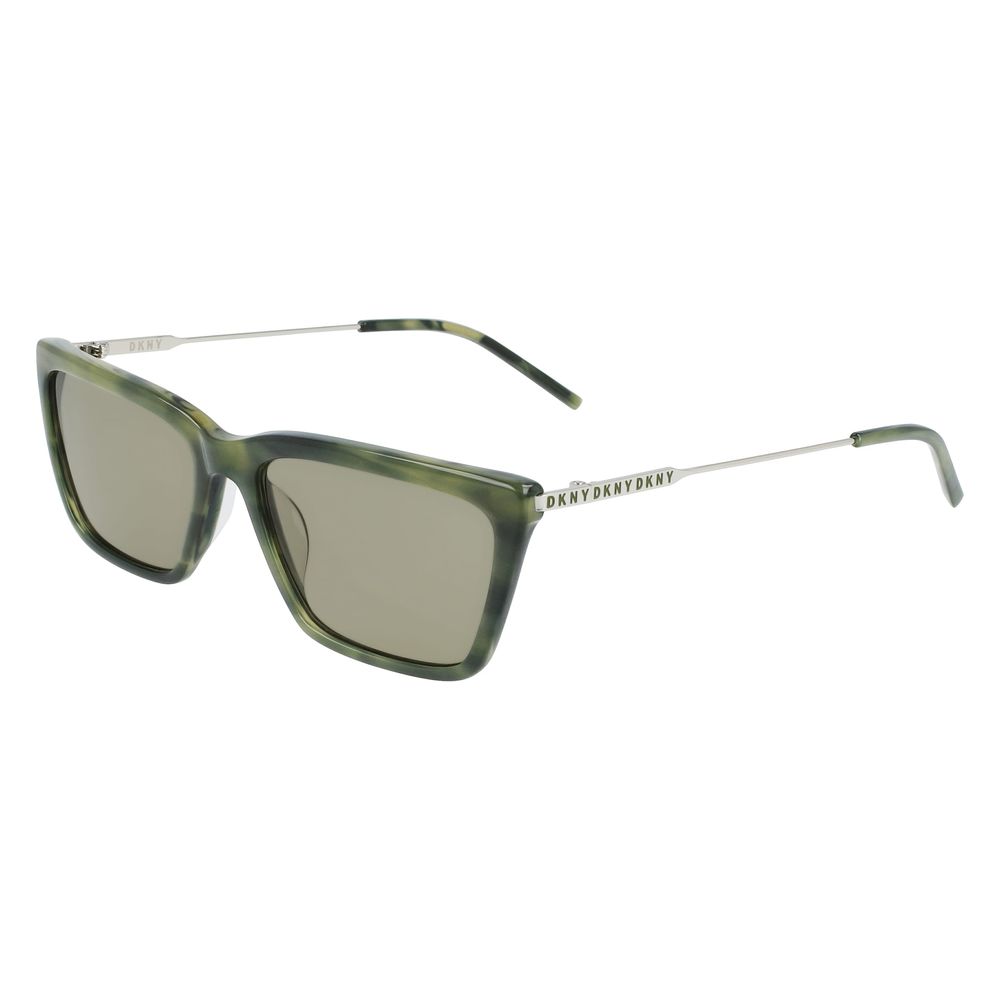 DKNY Women’s Sunglasses – Green Acetate Frame, Clear Lenses