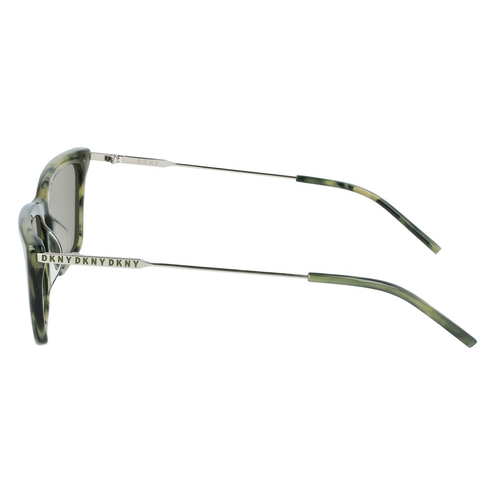 DKNY Women’s Sunglasses – Green Acetate Frame, Clear Lenses