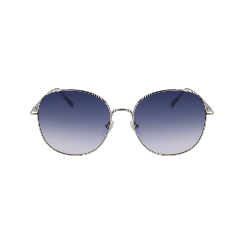Longchamp Gold Metal Sunglasses – Elegant Golden Frame with Gradient Blue Lenses