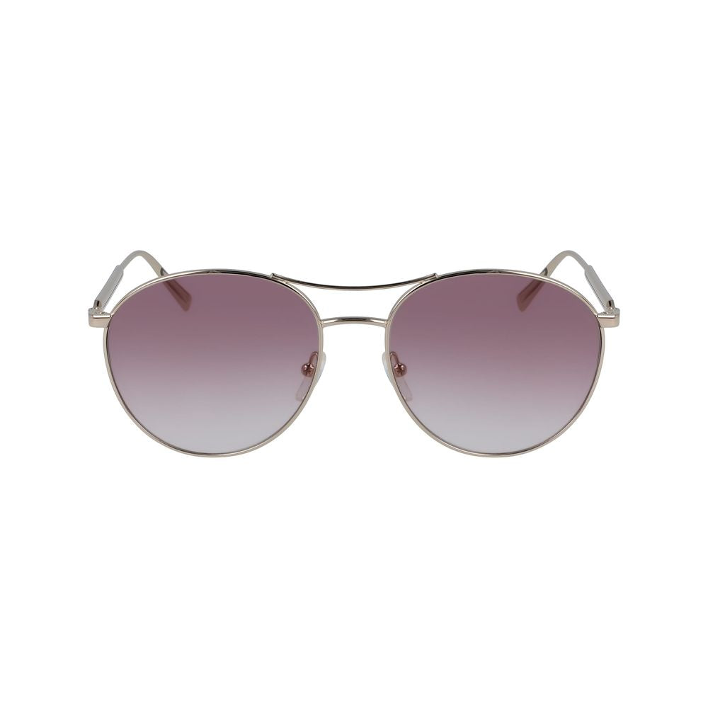 Longchamp Yellow Metal Sunglasses – Chic Gradient Brown Lenses, 59mm