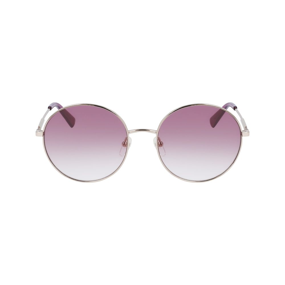 Longchamp Gold Metal Sunglasses – Elegant Golden Frame with Gradient Pink Lenses