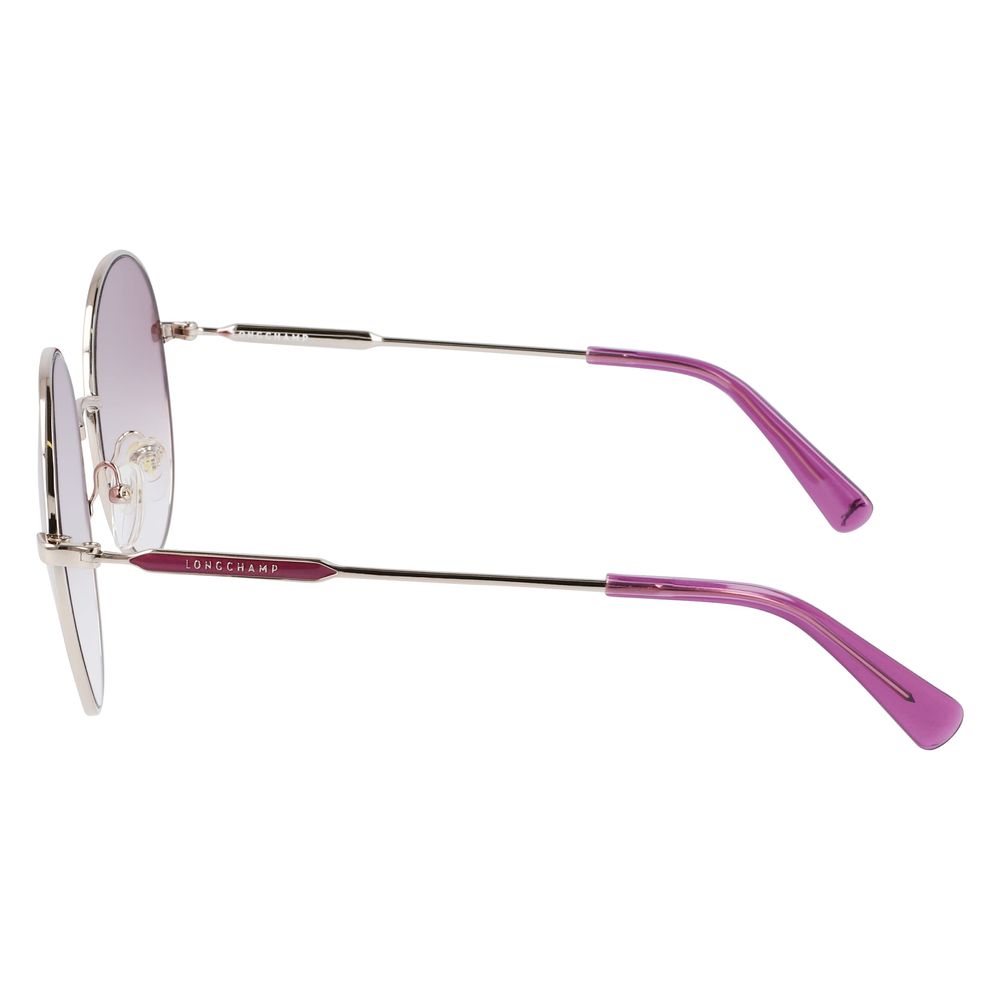 Longchamp Gold Metal Sunglasses – Elegant Golden Frame with Gradient Pink Lenses