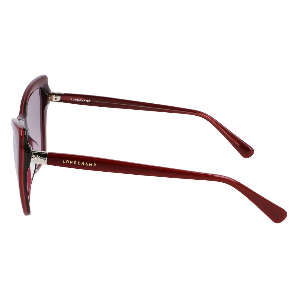 Longchamp Red Acetate Sunglasses – Chic Style with Gradient Red Lenses