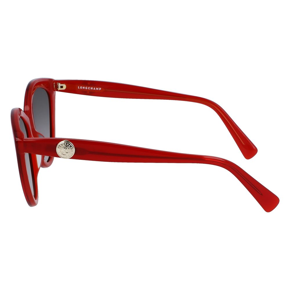 Longchamp Red Acetate Sunglasses – Chic Oversized Frames with Red Lenses