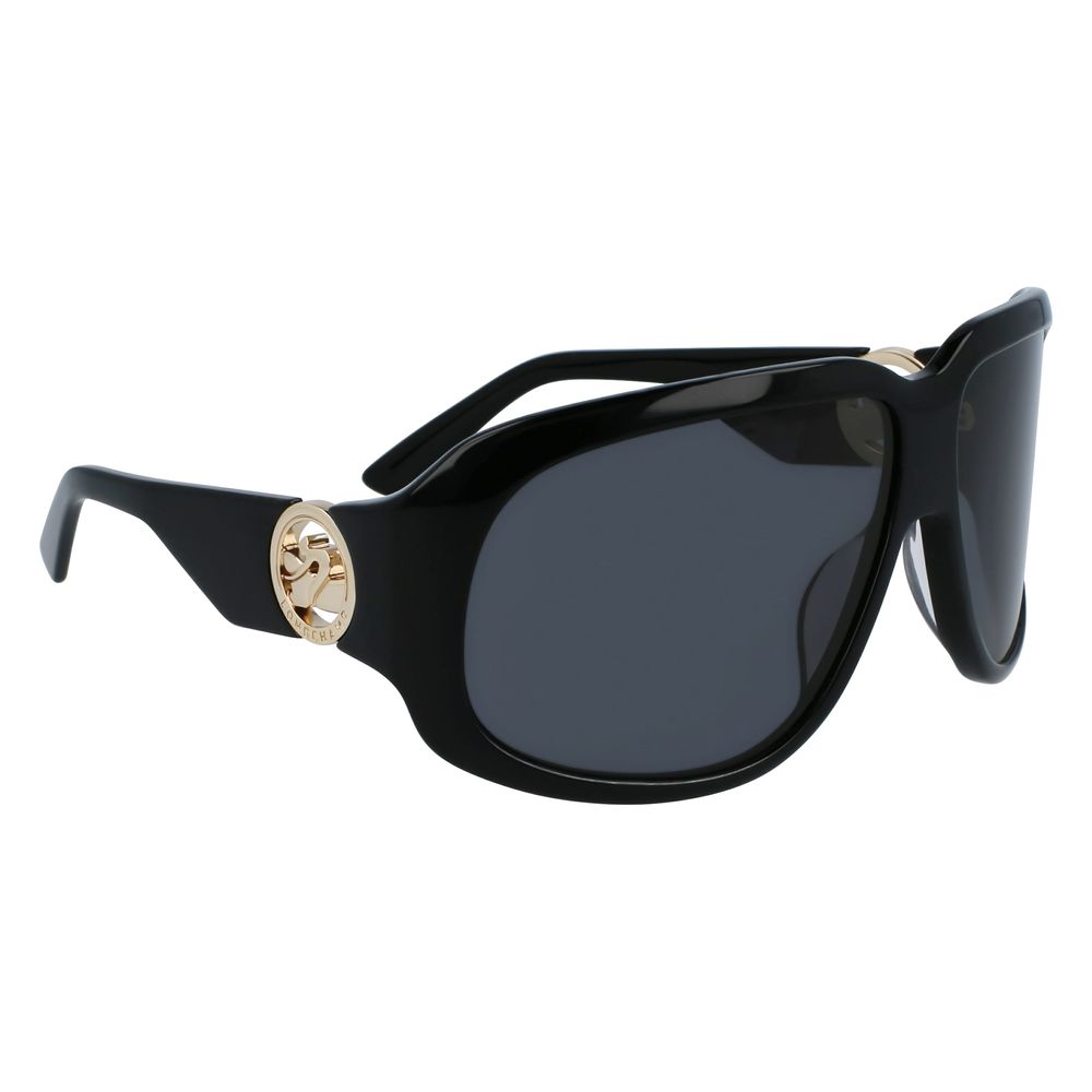 Longchamp Black Acetate Sunglasses – Chic Black Frames with Grey Lenses