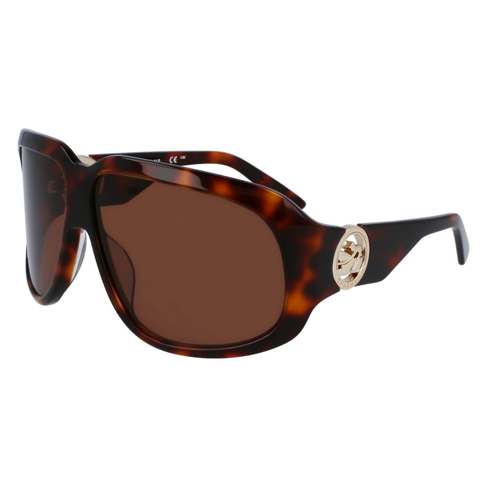 Longchamp Brown Acetate Sunglasses – Chic Oversized Frames