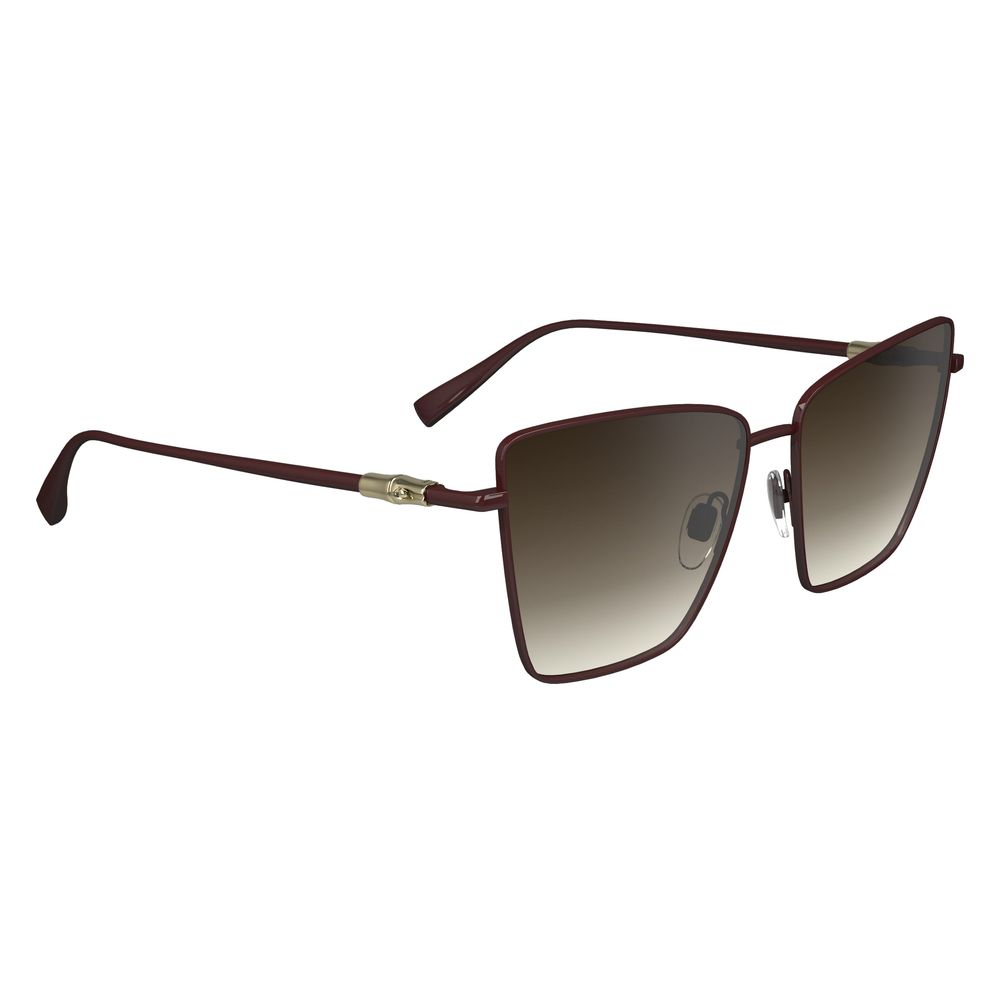 Longchamp Red Metal Sunglasses – Stylish Round Frame with Red Lenses
