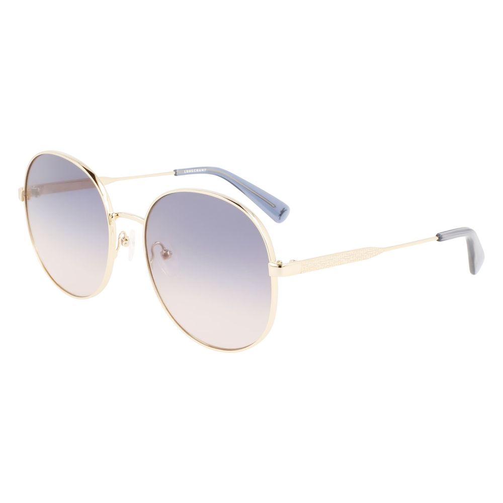 Longchamp Multicolor Metal Sunglasses – Orange Blue Gold with Pink Degraded Lenses