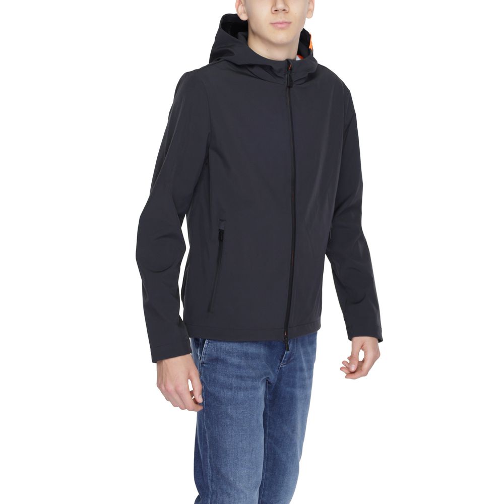 Suns Black Polyester Jacket for Men