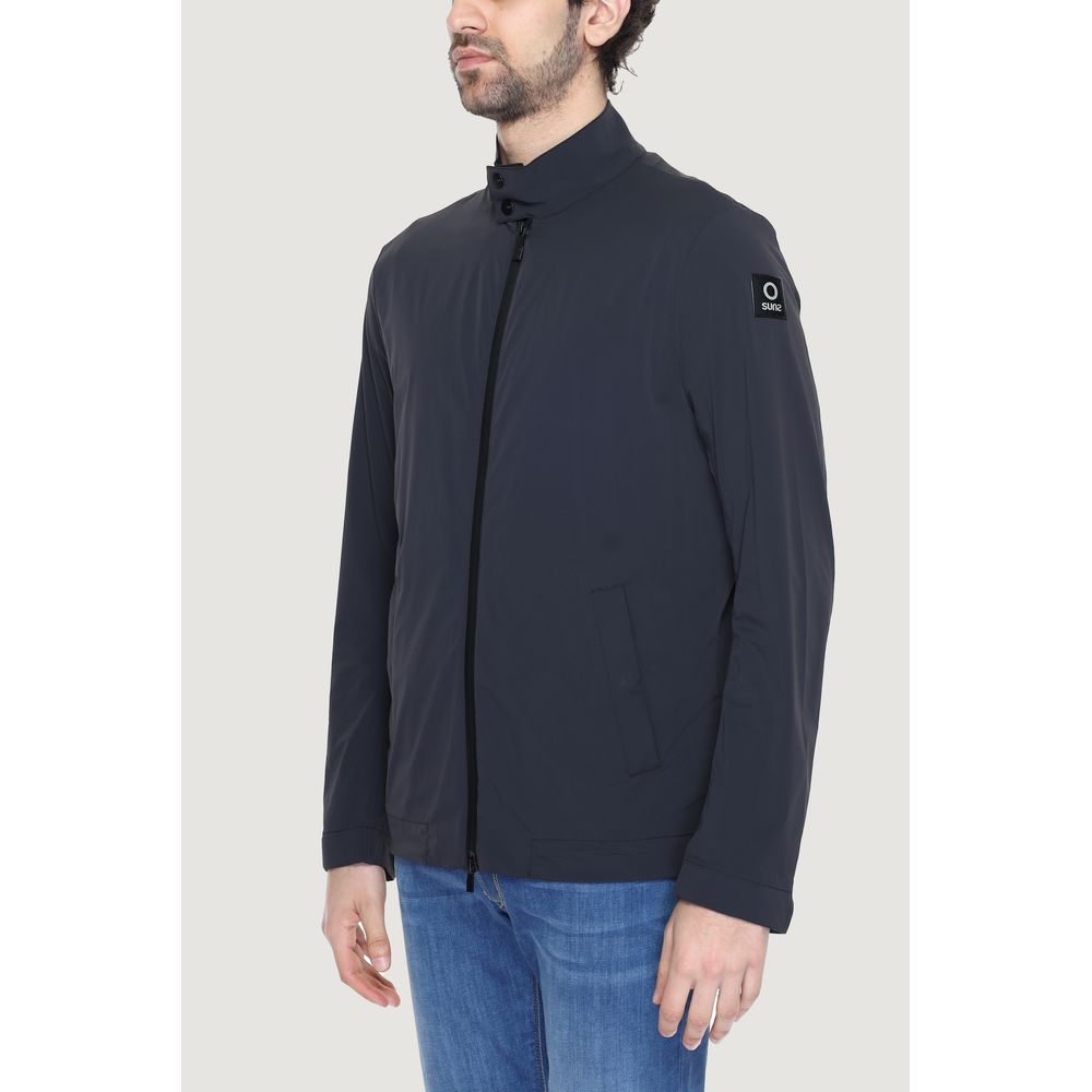 SUNS Men's Black Nylon Jacket