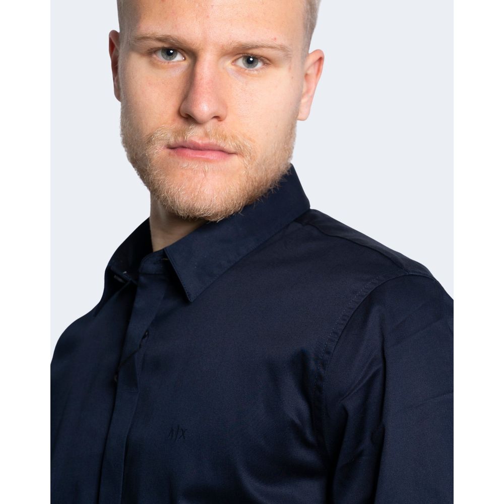 Classic Blue Cotton Shirt for Men