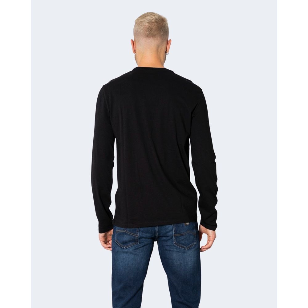 Armani Exchange Black Cotton Shirt - Men's Long Sleeve T-Shirt