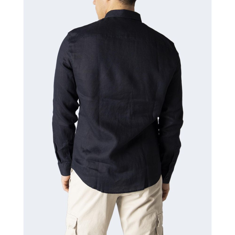 Elegant Blue Linen Shirt for Men