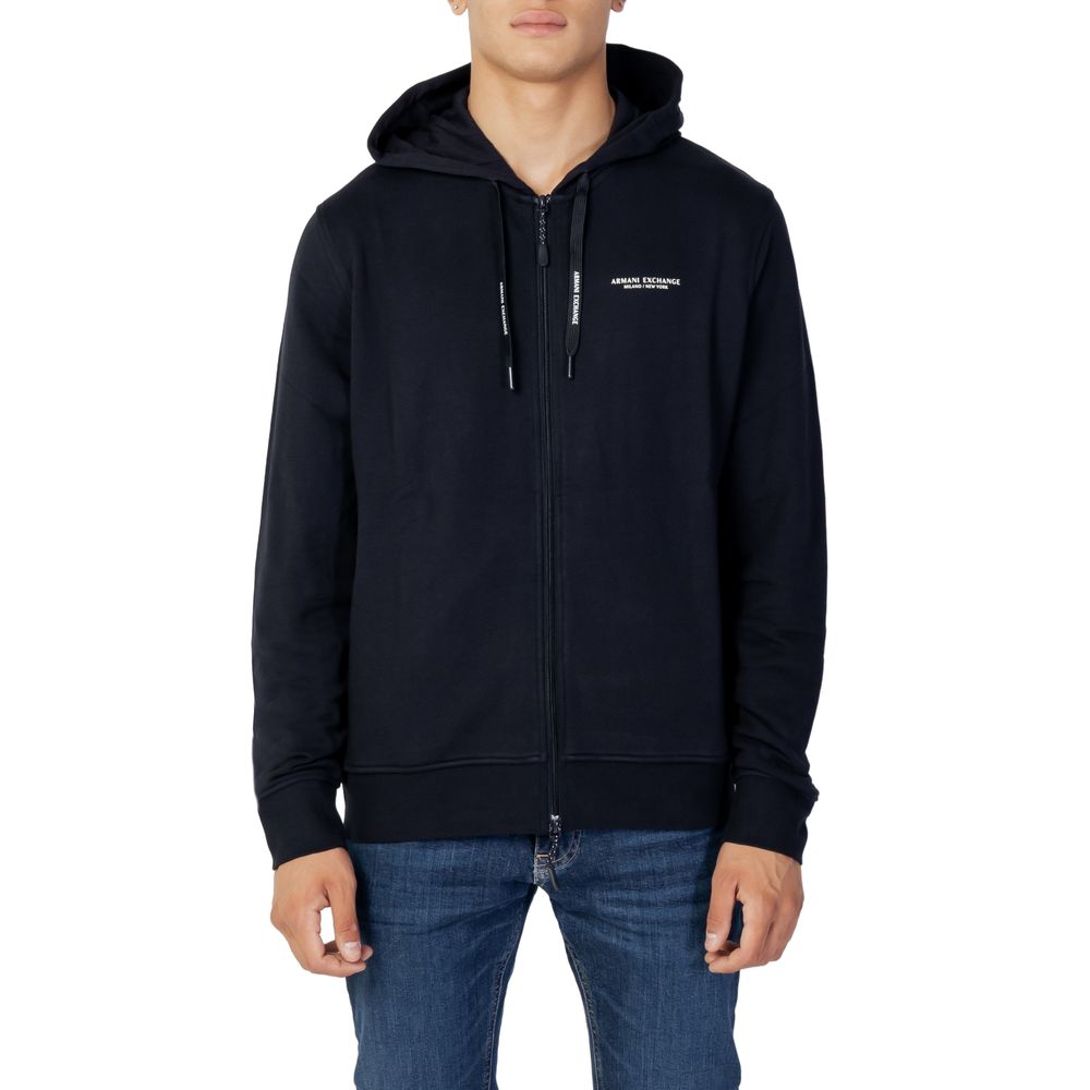Classic Blue Cotton Hoodie for Men