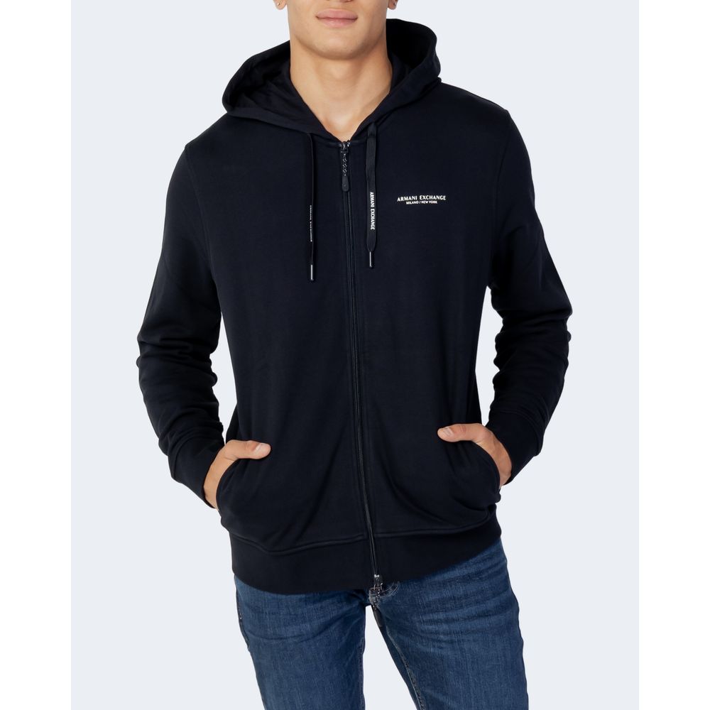 Classic Blue Cotton Hoodie for Men