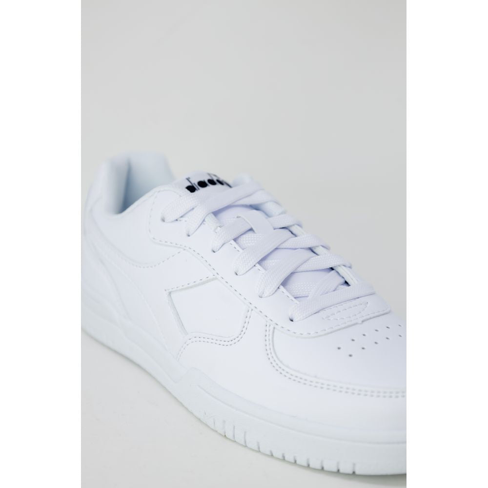 Stylish White Synthetic Leather Sneakers for Women