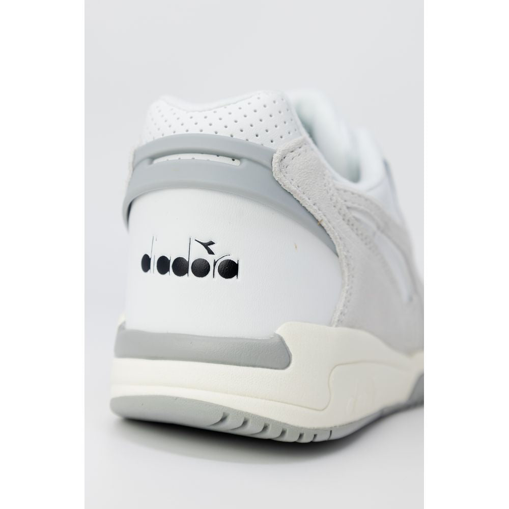 - White Synthetic Leather Sneaker