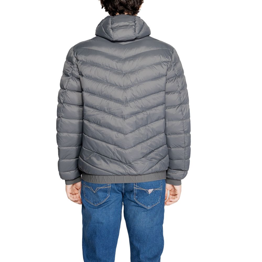 Armani Exchange Grey Puffer Jacket for Men