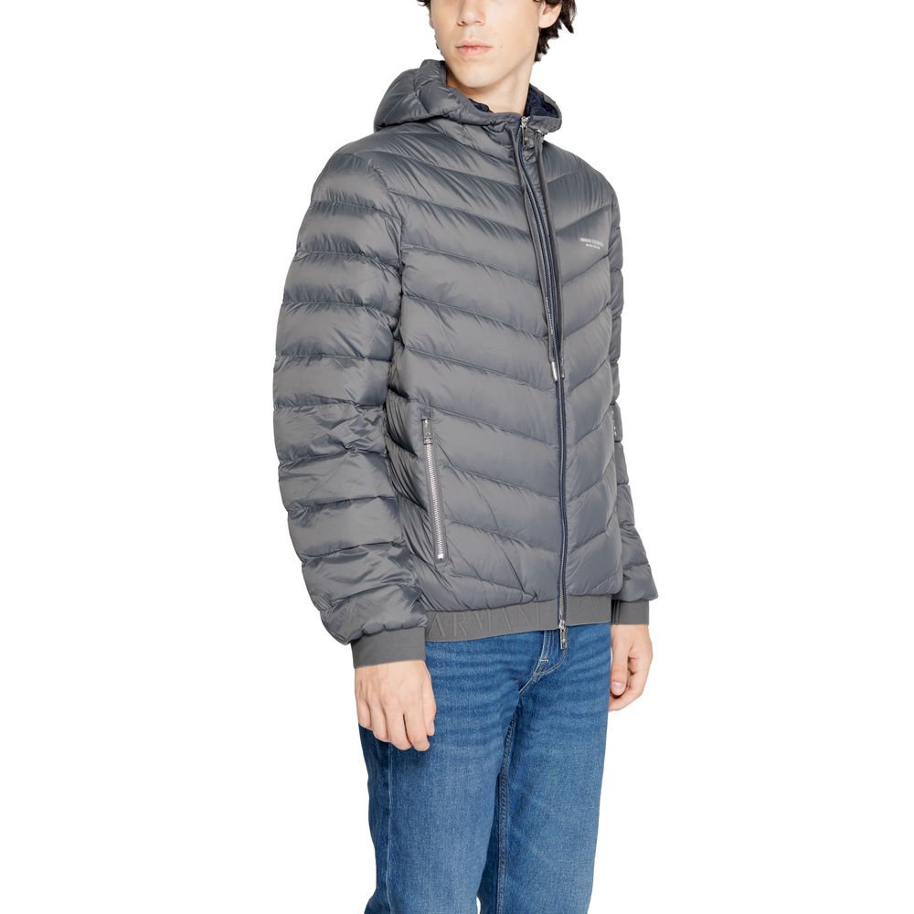 Armani Exchange Grey Puffer Jacket for Men