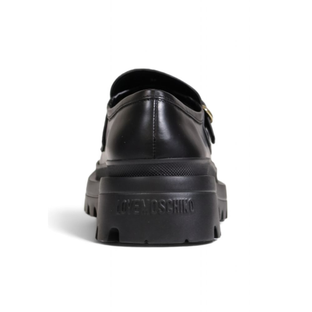 Love Moschino Black Polyethylene Flat Shoe for Women
