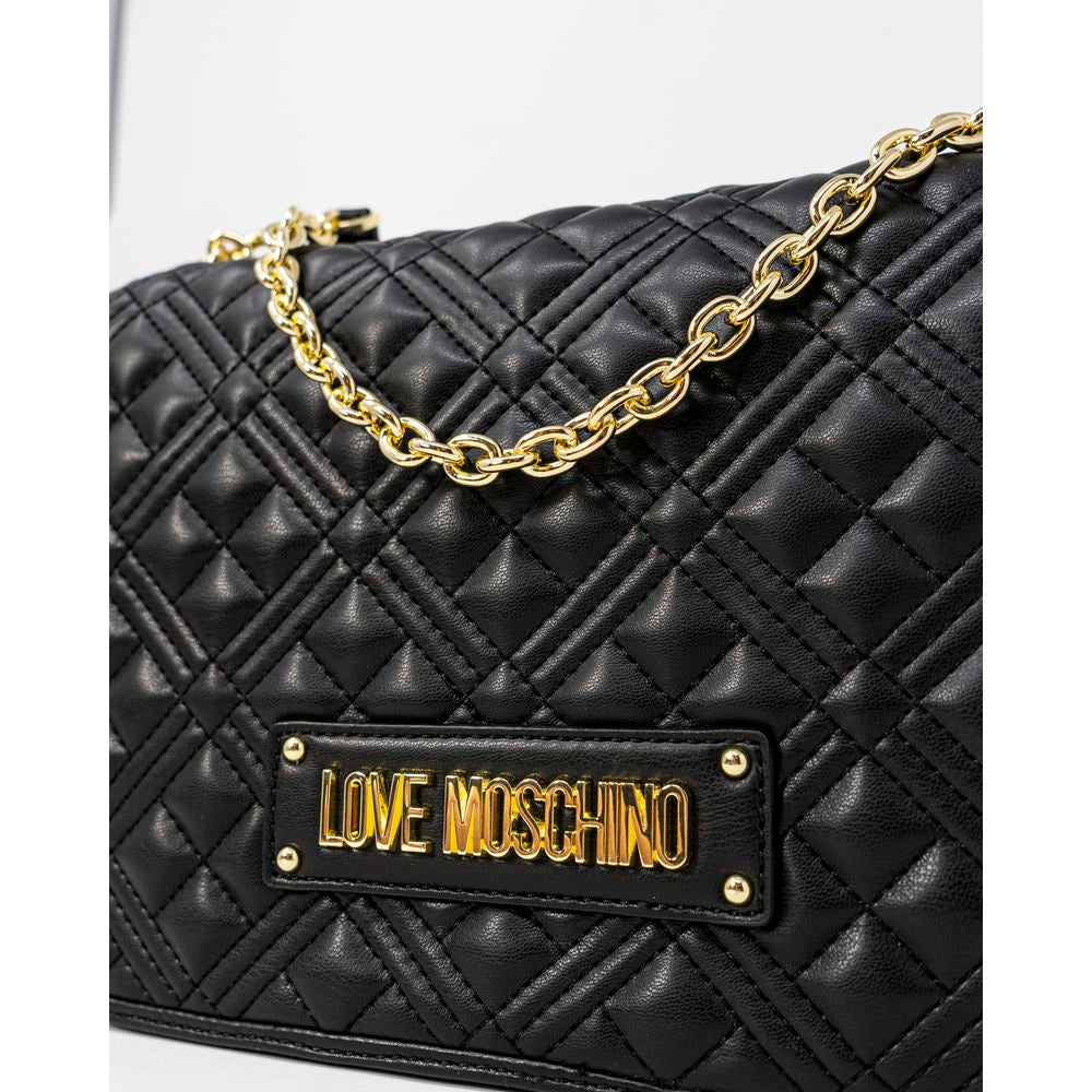 Classic Black Polyethylene Handbag for Women