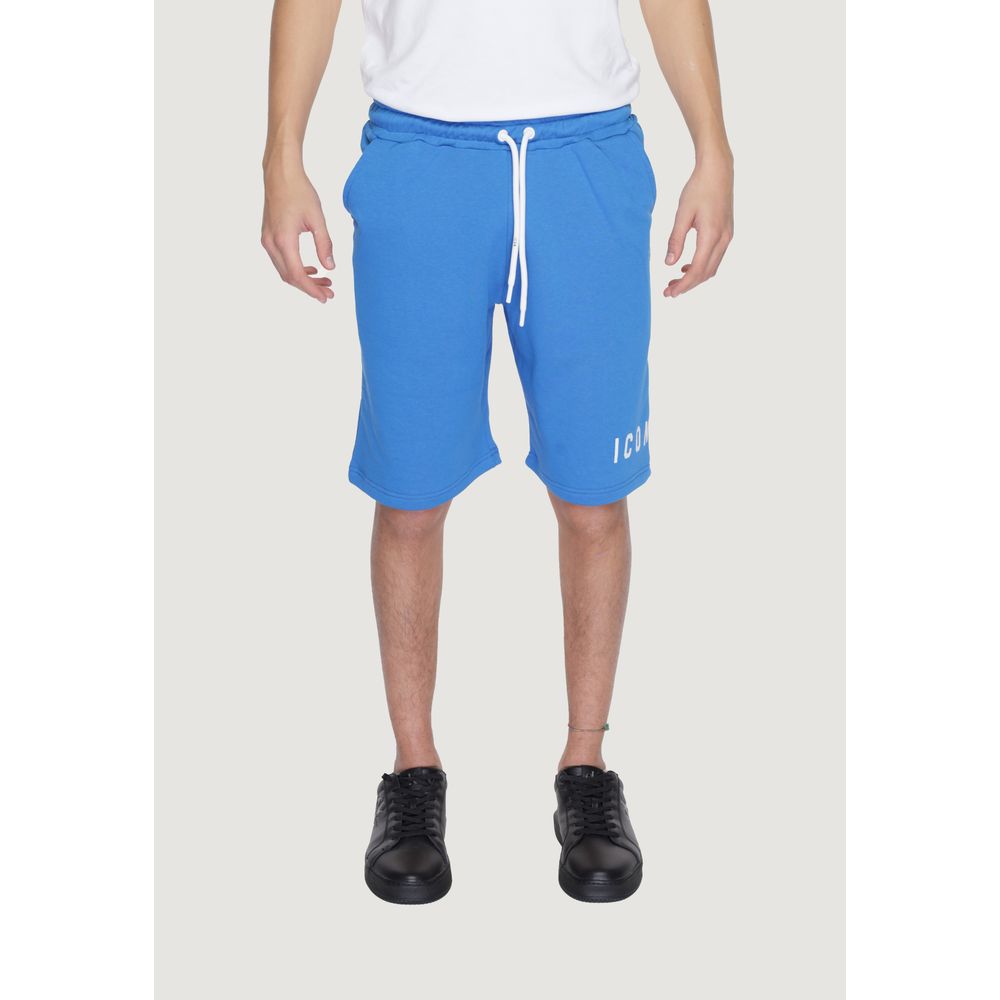 Blue Cotton Short - Men's Bermuda Shorts