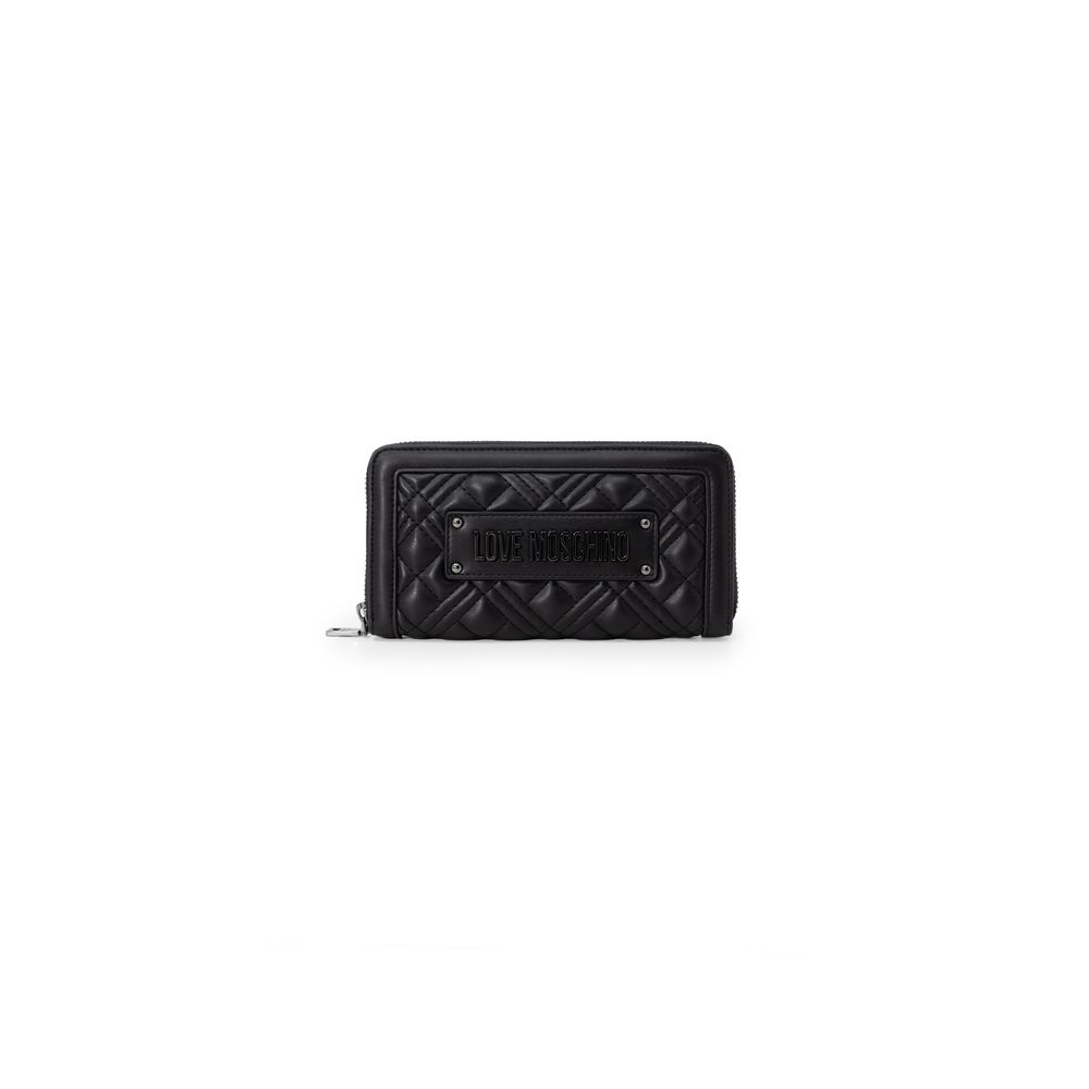 Love Moschino Black Polyethylene Wallet - Women's Large Wallet for Every Occasion