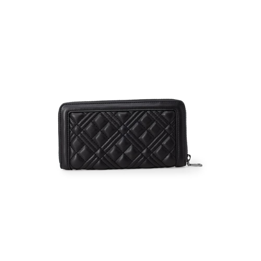 Love Moschino Black Polyethylene Wallet - Women's Large Wallet for Every Occasion