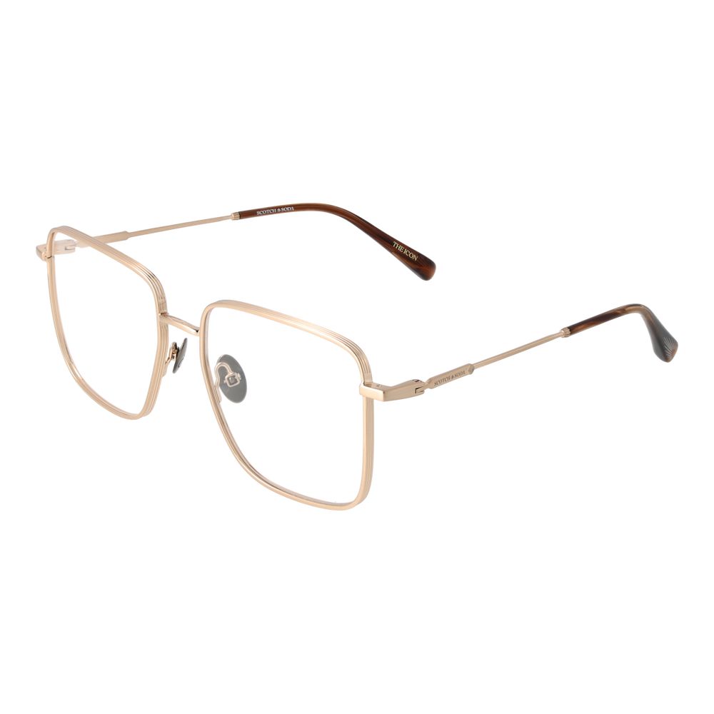 Scotch & Soda Gold Men’s Optical Glasses – Square Full-Rim Frame, 55mm
