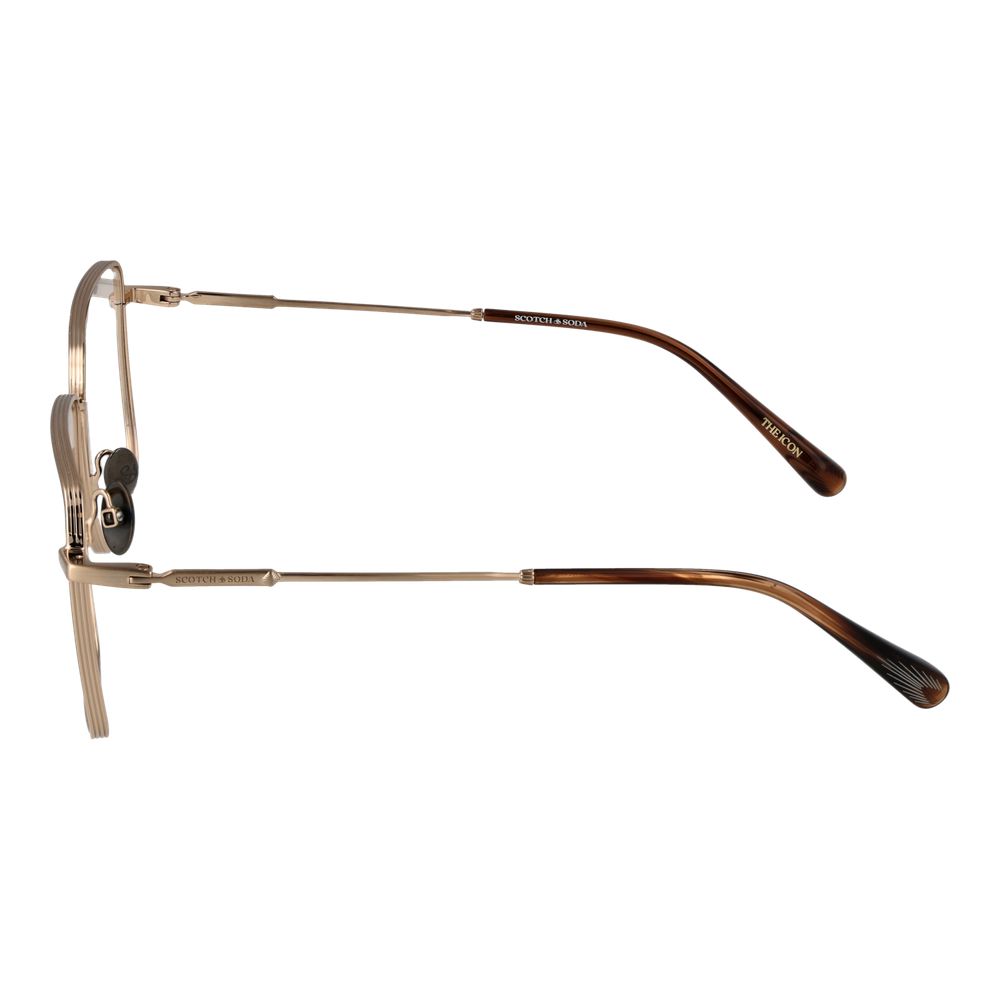 Scotch & Soda Gold Men’s Optical Glasses – Square Full-Rim Frame, 55mm