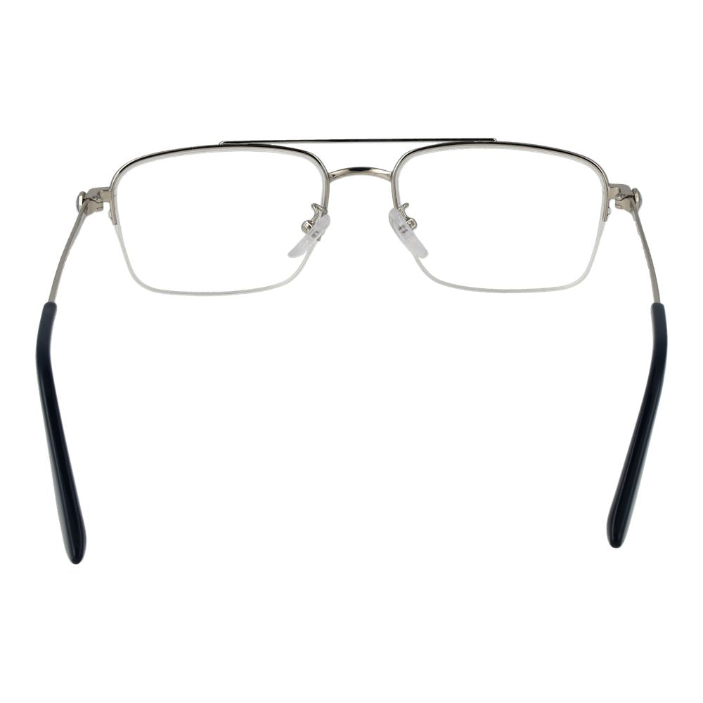 BMW Gray Men’s Optical Glasses – Half-Rim Metal Frame, 54mm