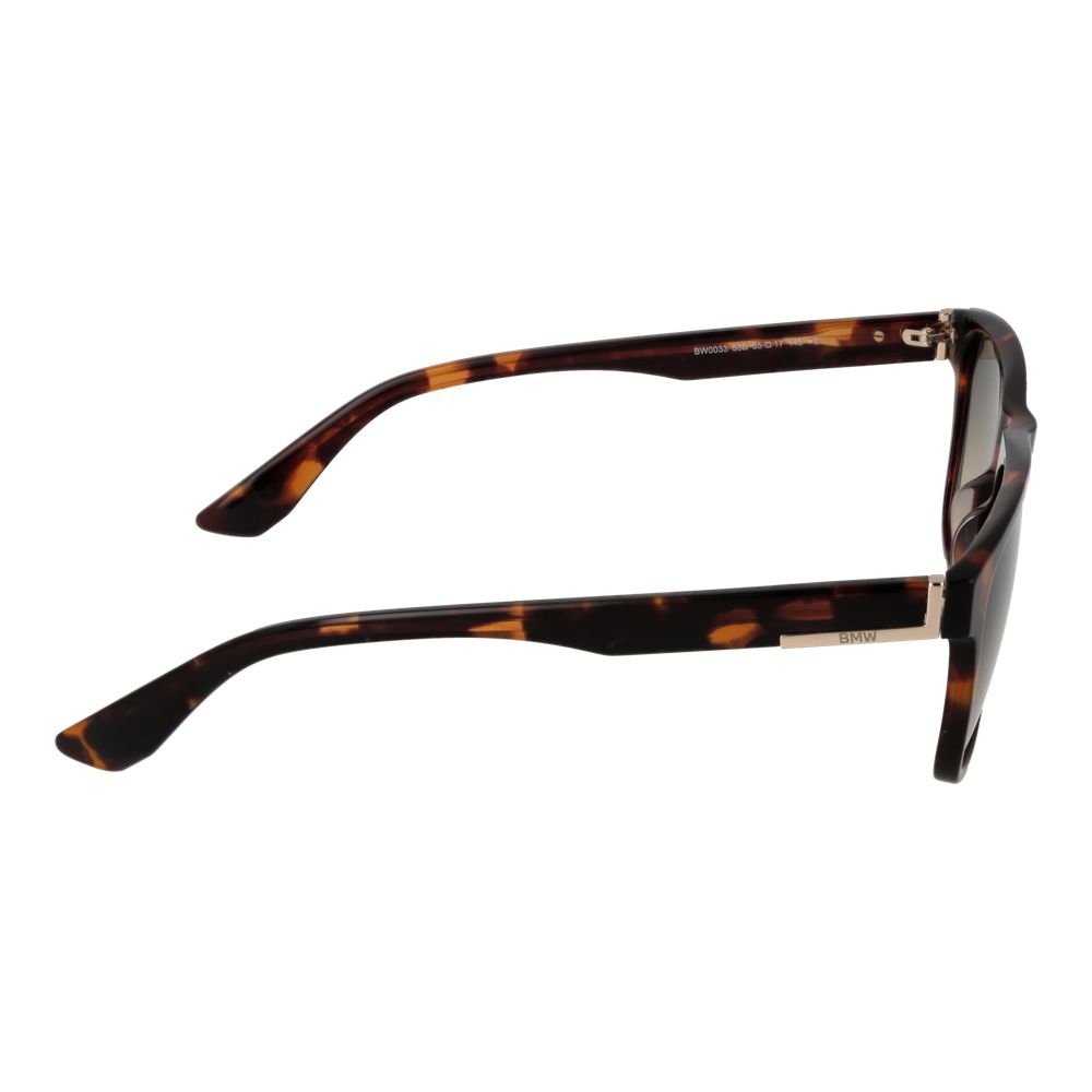 BMW Brown Men’s Sunglasses – Square Full-Rim Frame with Brown Gradient Lenses, 55mm