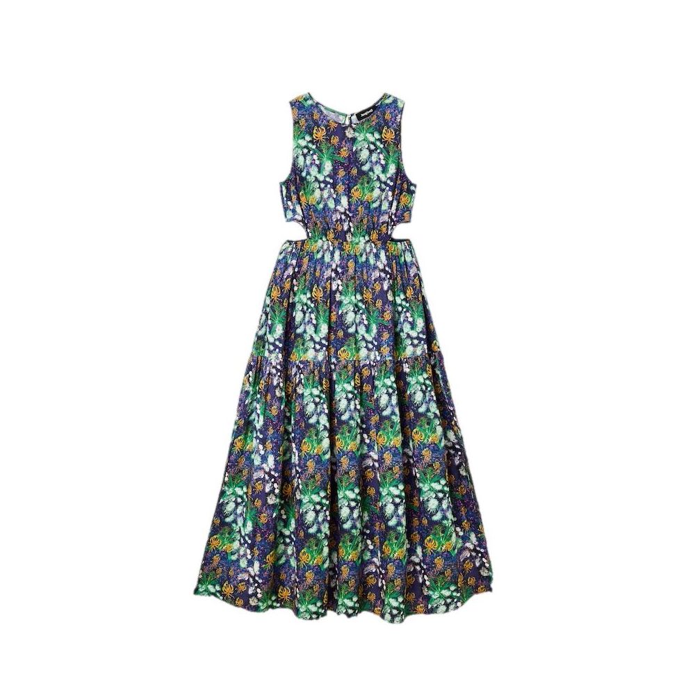 Elegant Blue Viscose Dress for Every Occasion