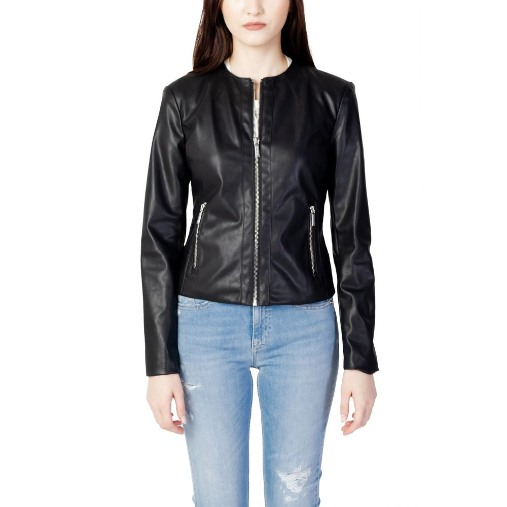 - Black Polyester Jackets & Coat