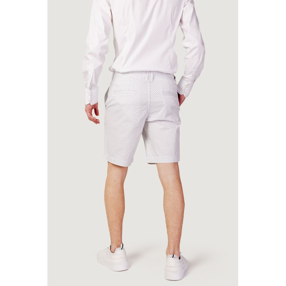 Armani Exchange Classic White Cotton Shorts - Men's Bermuda