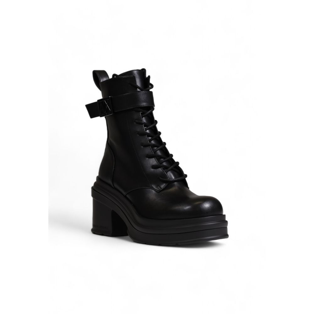 Armani Exchange Black Polyester Boot for Women