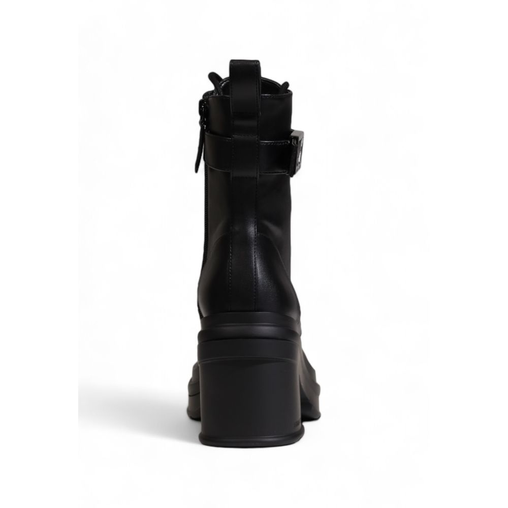 Armani Exchange Black Polyester Boot for Women