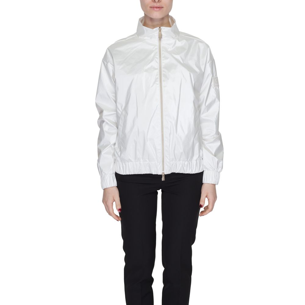 - White Polyester Jackets & Coat