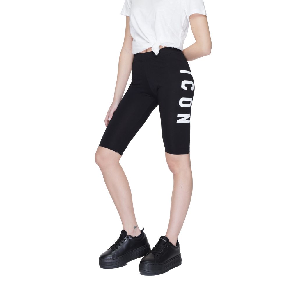 Black Cotton Short - Women's Bermuda