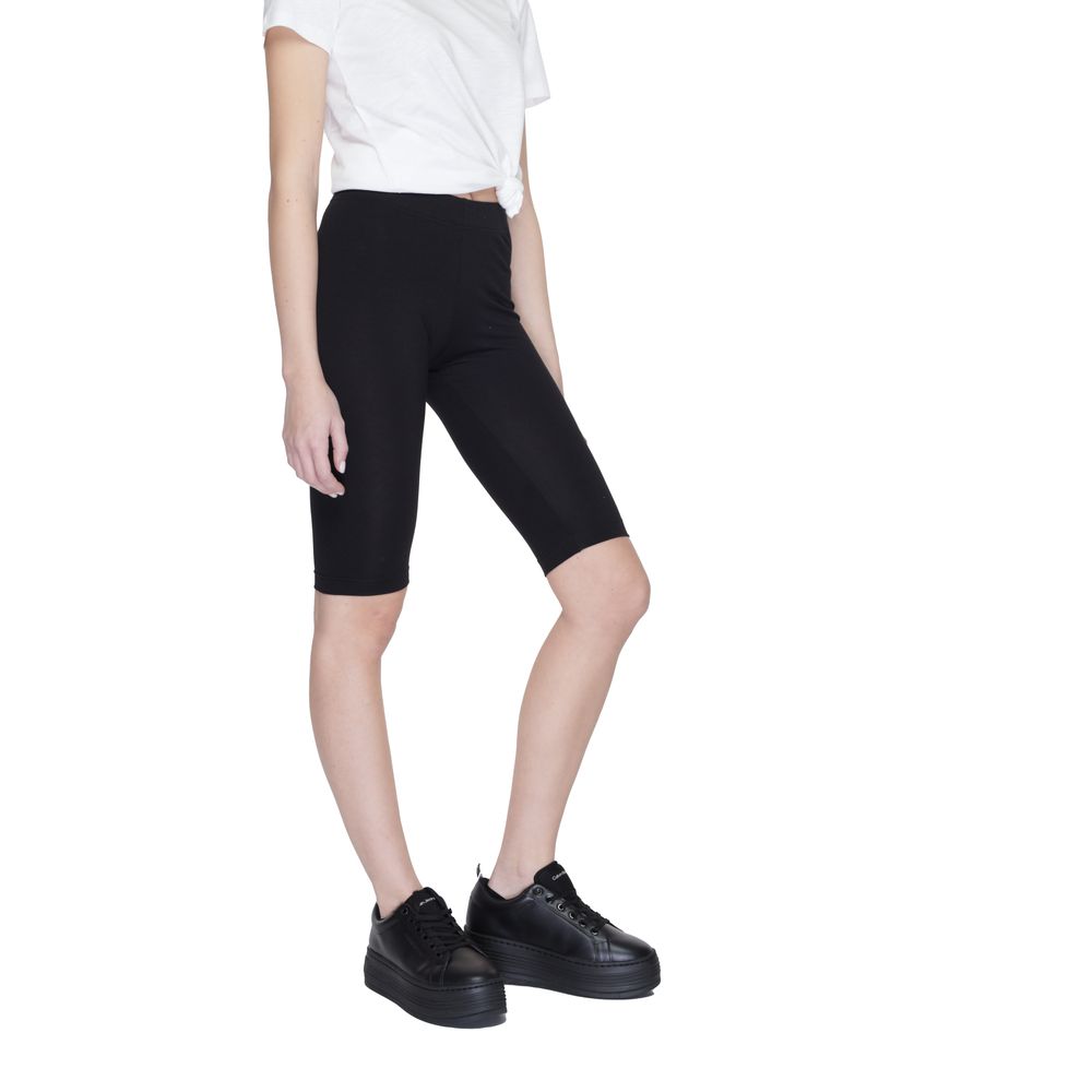 Black Cotton Short - Women's Bermuda