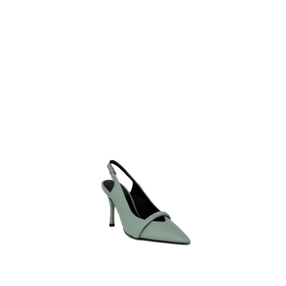 Elegant Green Leather Pump for Women