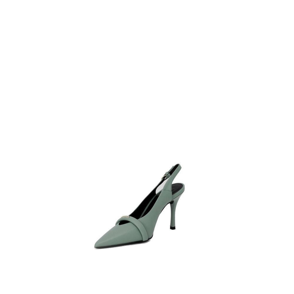 Elegant Green Leather Pump for Women