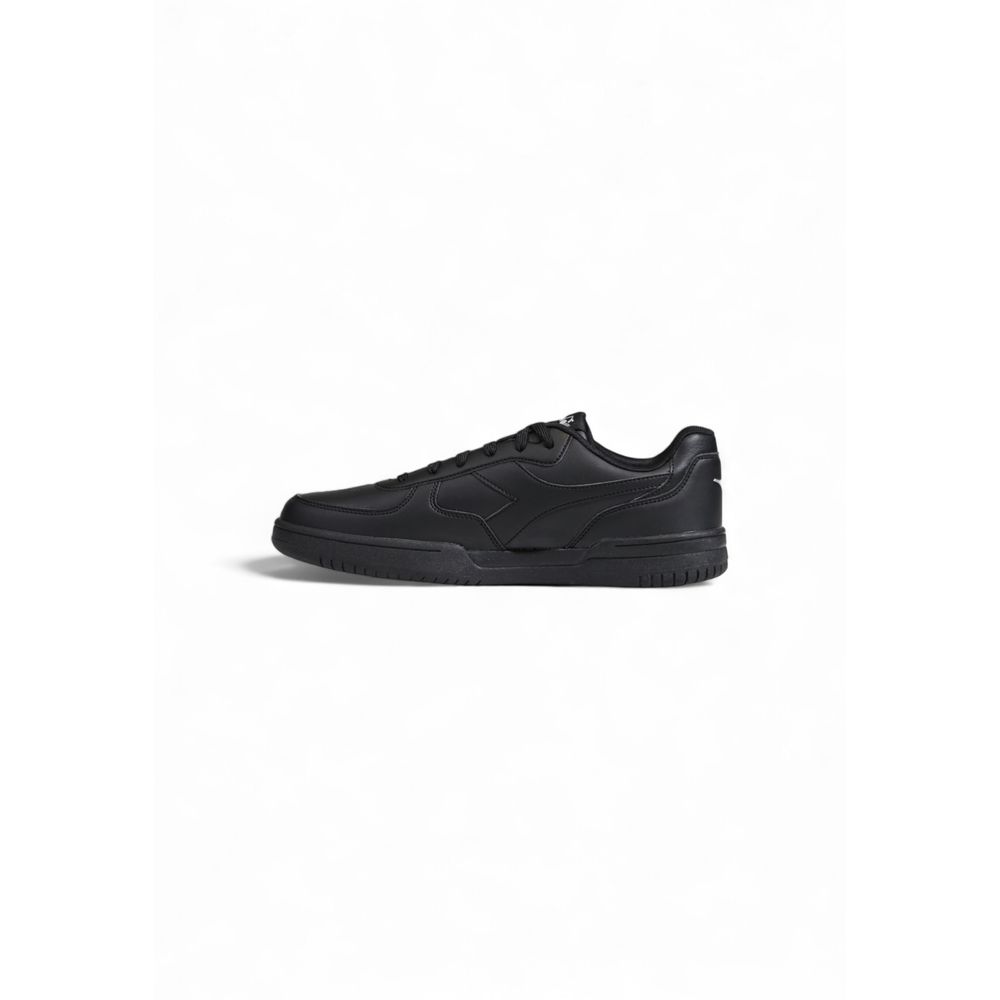 - Black Synthetic Leather Sneaker