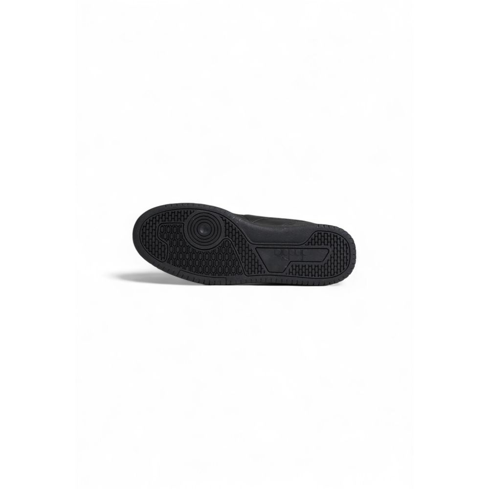 - Black Synthetic Leather Sneaker