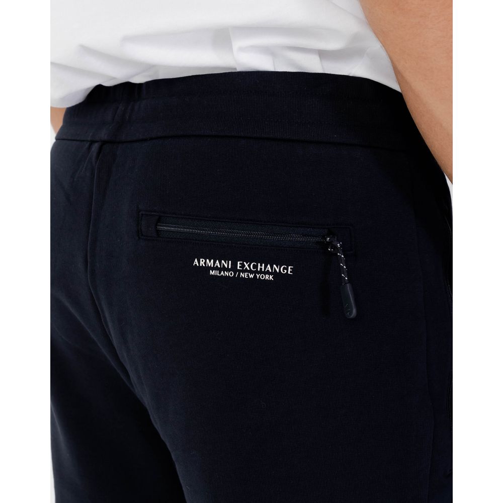 Armani Exchange Blue Cotton Joggers for Men