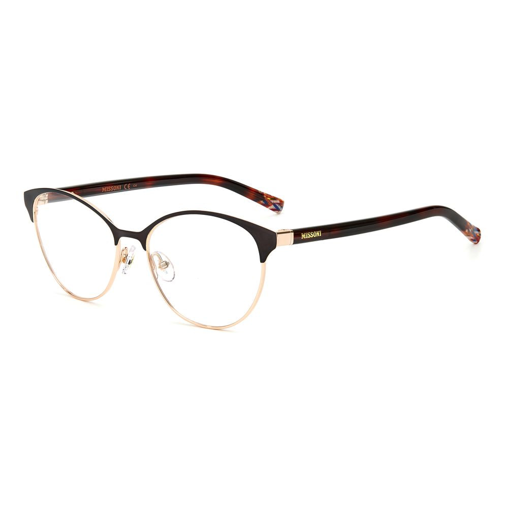 Missoni Brown Metal Frames – Square Designer Optical Glasses