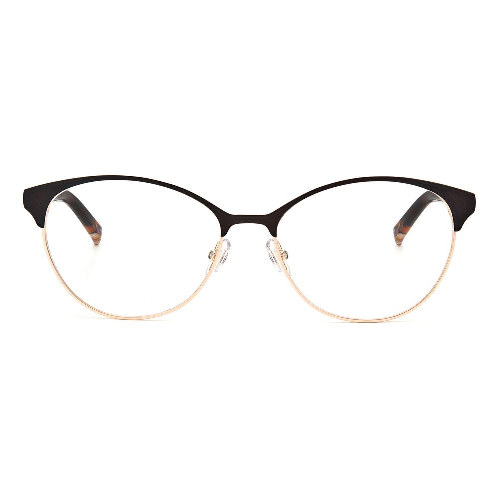 Missoni Brown Metal Frames – Square Designer Optical Glasses