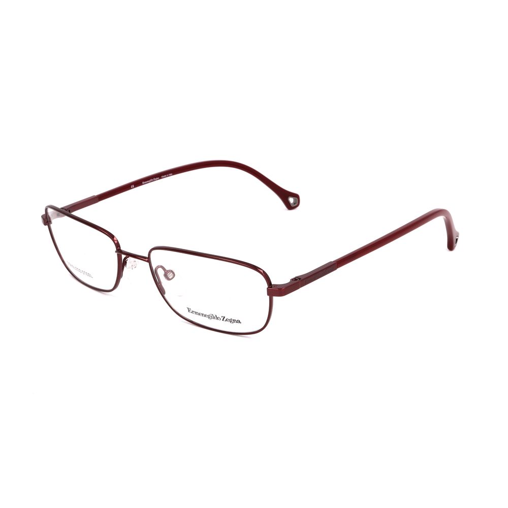 Ermenegildo Zegna Red Metal Frame Optical Glasses – Stylish Square Design