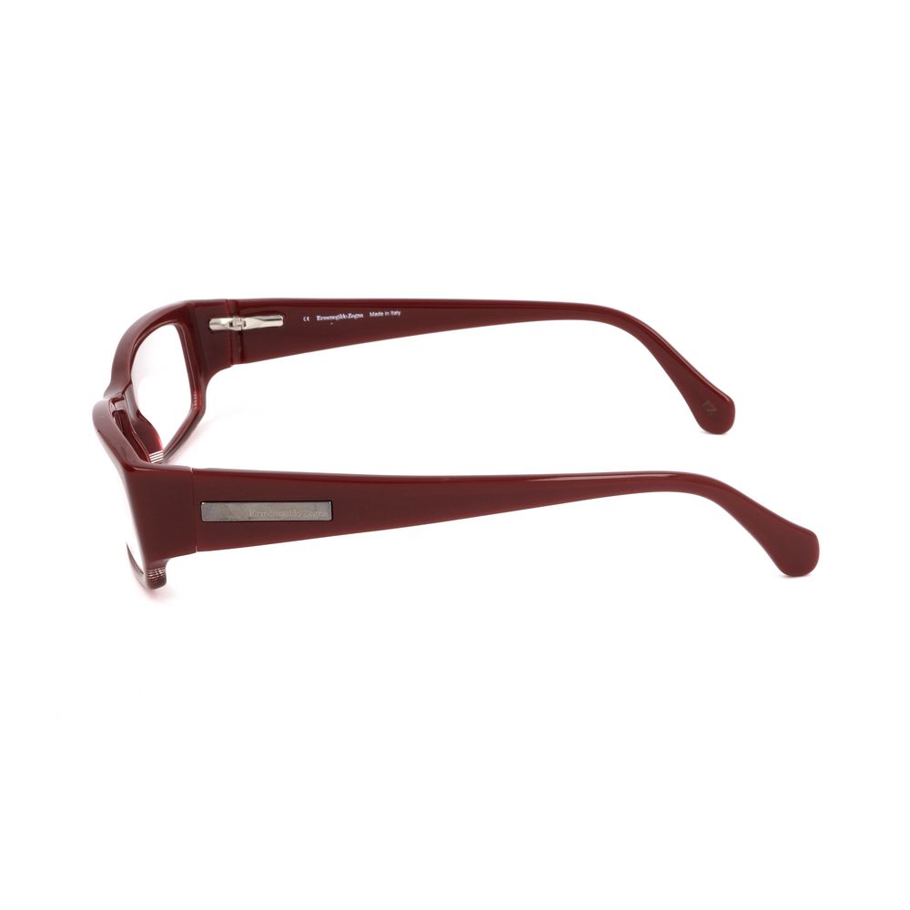 Ermenegildo Zegna Red Plastic Square Demo Lens Optical Frames
