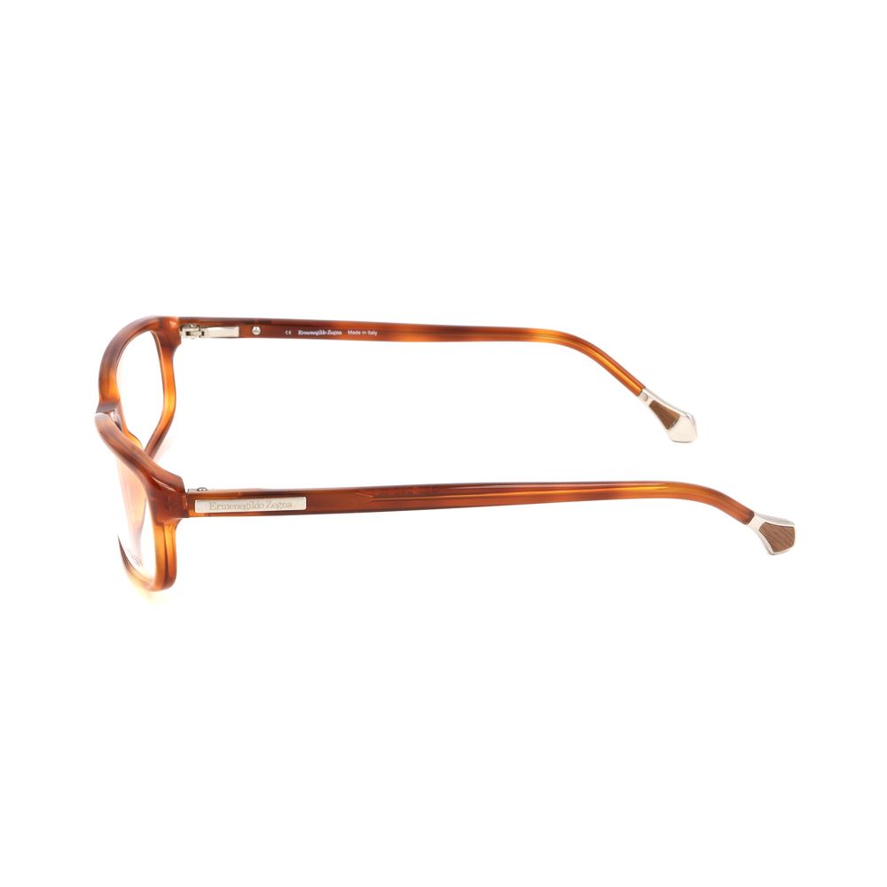 Ermenegildo Zegna Brown Plastic Frames – Stylish Square Designer Optical Glasses